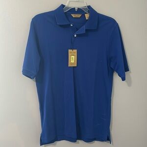 Roundtree and York gold label men’s small blue short sleeve polo new tags